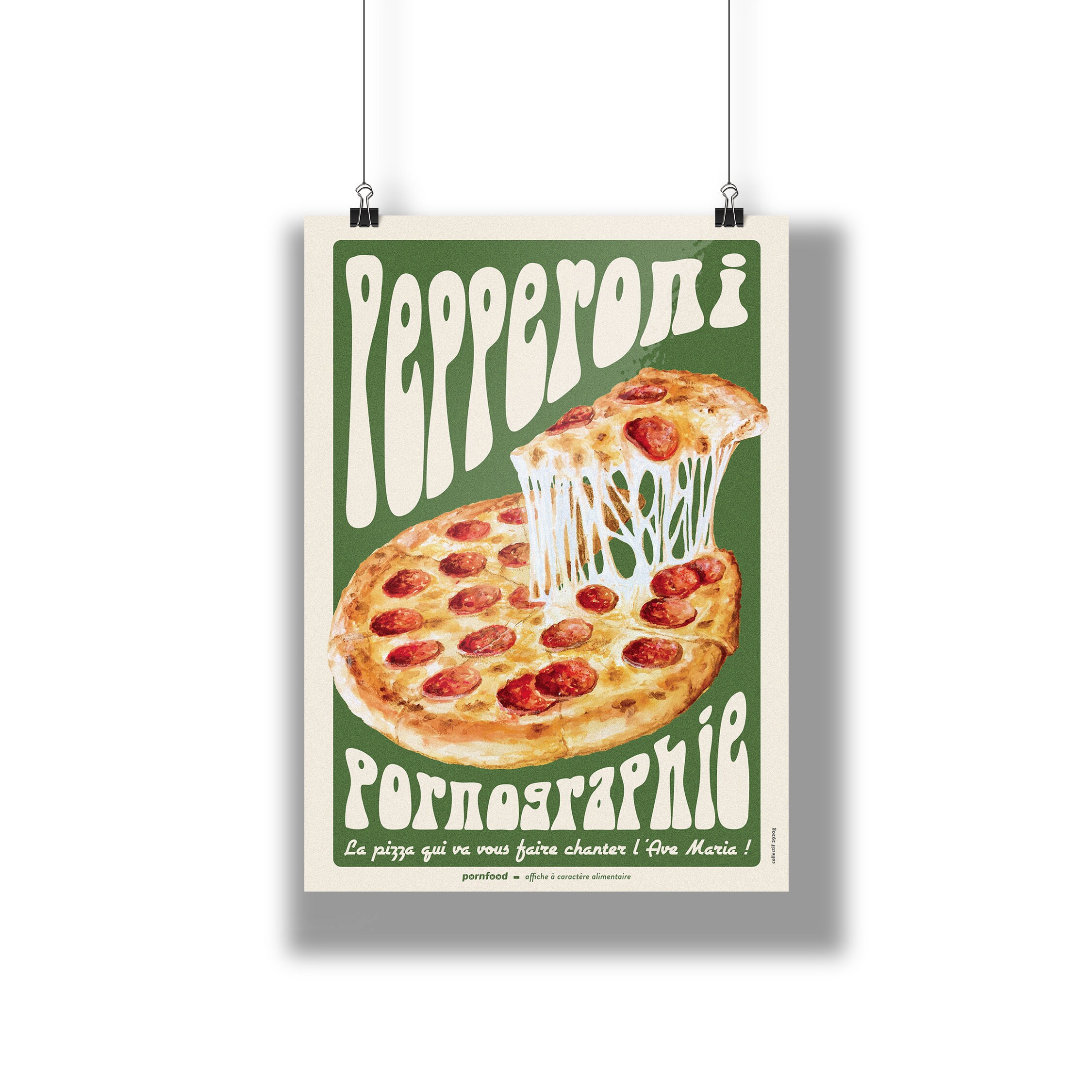 Affiche Pornfood - Pizza Pepperoni