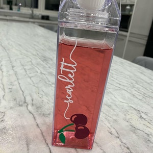 Personalised Cherry 'Carton' Bottle