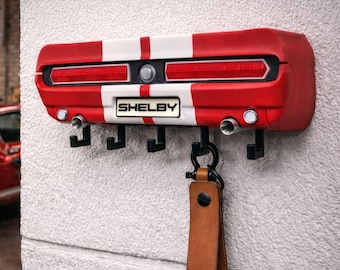 Shelby GT500 Mustang Key Holder | Muscle Car Wall Decor | Garage & Man Cave Key Rack | Iconic Movie Car Inspired Gift