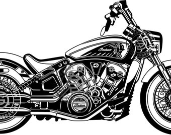 Indian Scout Bobber Twenty ABS Motorcycle, Digital Files SVG laser file, png, pdf, jpg