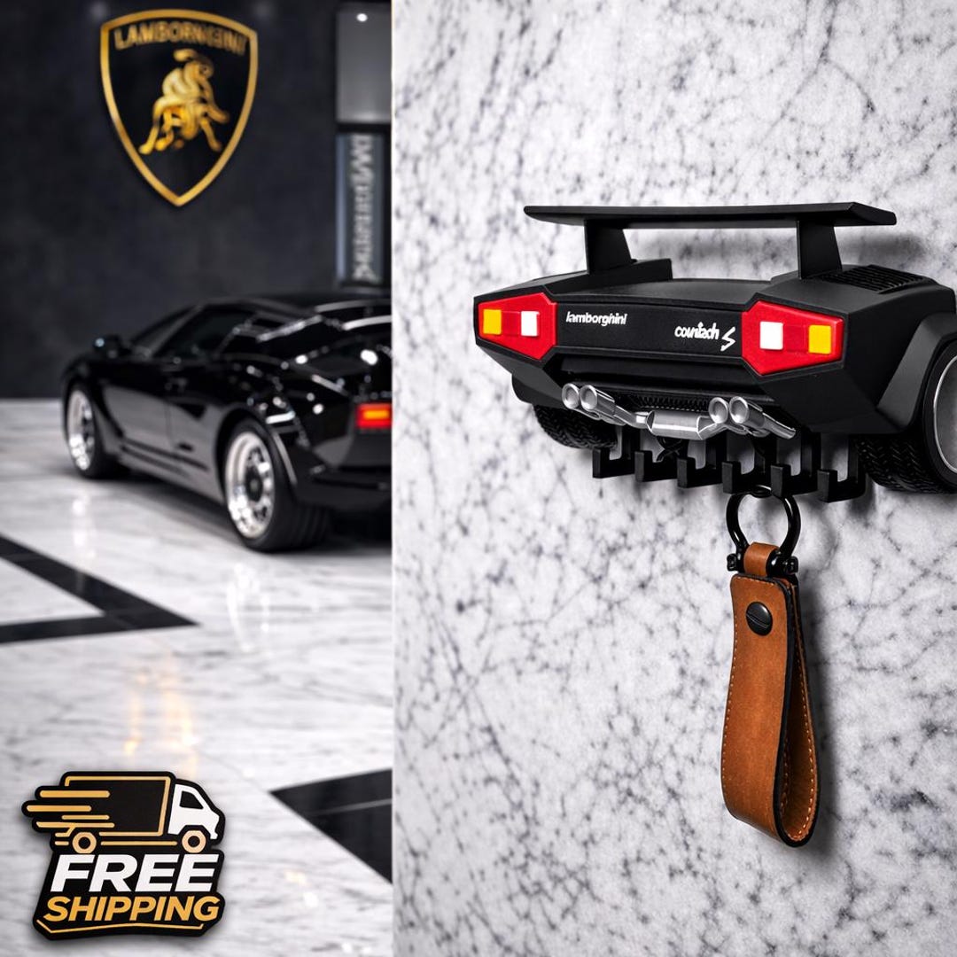 Lamborghini Countach Inspired Key Holder Wall Mount | Supercar Wall ...