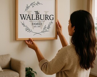 Personalized Monogram Family Name Sign