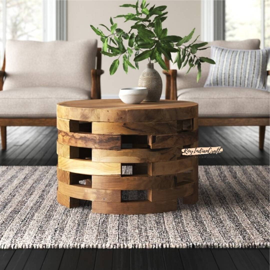 Mesa redonda de decoración de la sala de estar casera de | Etsy