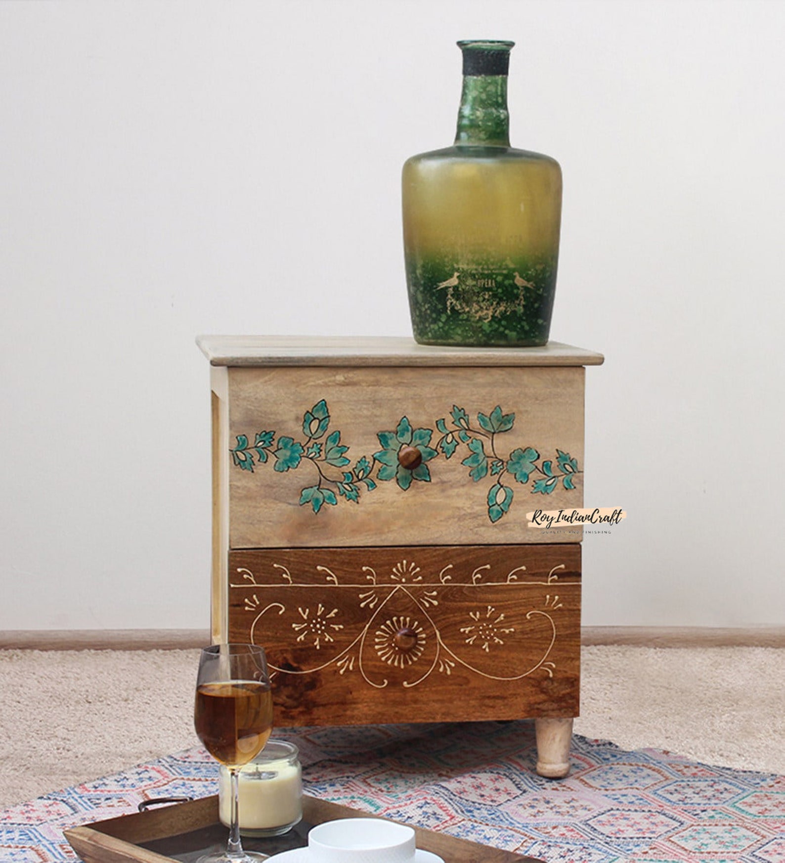 Wooden Bedside Table Storage Table Bedroom Furniture Etsy