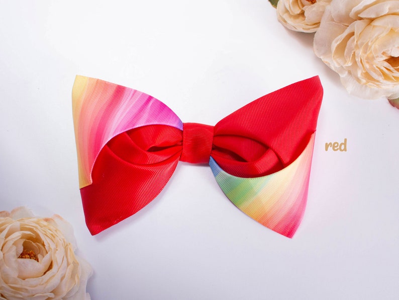Large size with alligator hair clip or elastic headband. Girl/'s bow model Camelia