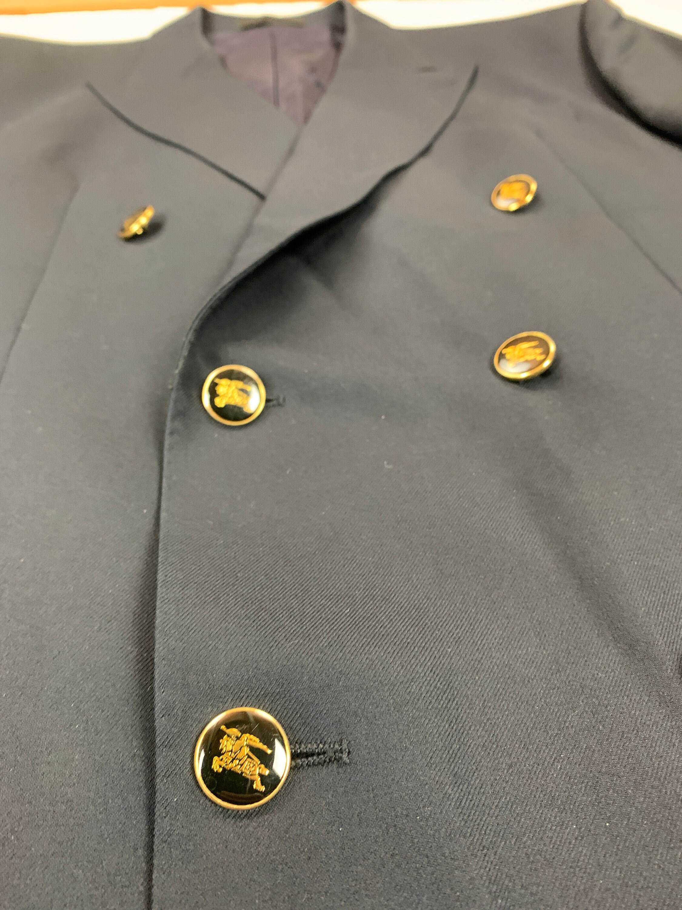 Burberrys Vintage Oversize Blazer Jacket Gold Buttons Dark | Etsy