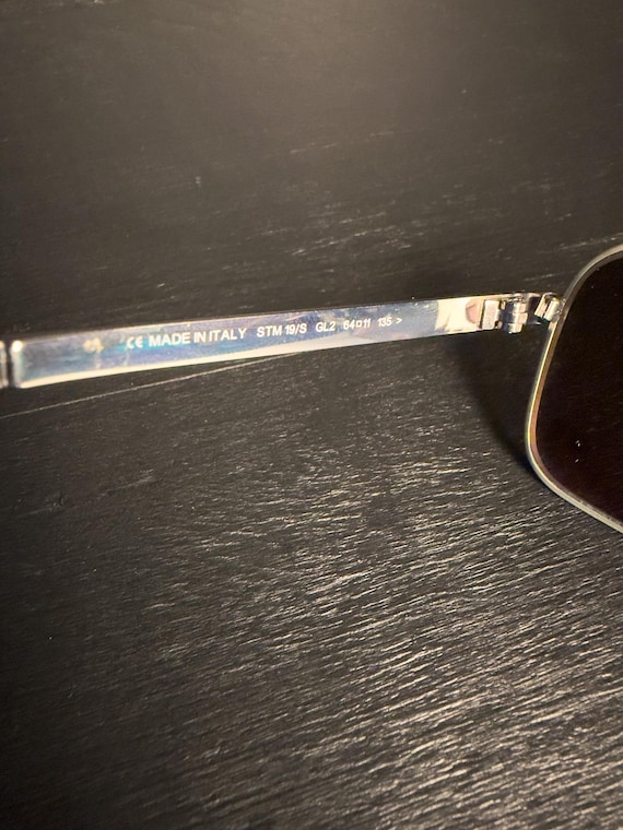 Stella McCartney Rectangular Metal Sunglasses Sil… - image 4