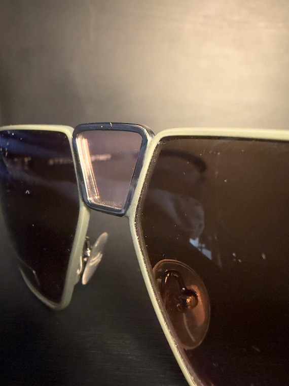 Stella McCartney Rectangular Metal Sunglasses Sil… - image 5