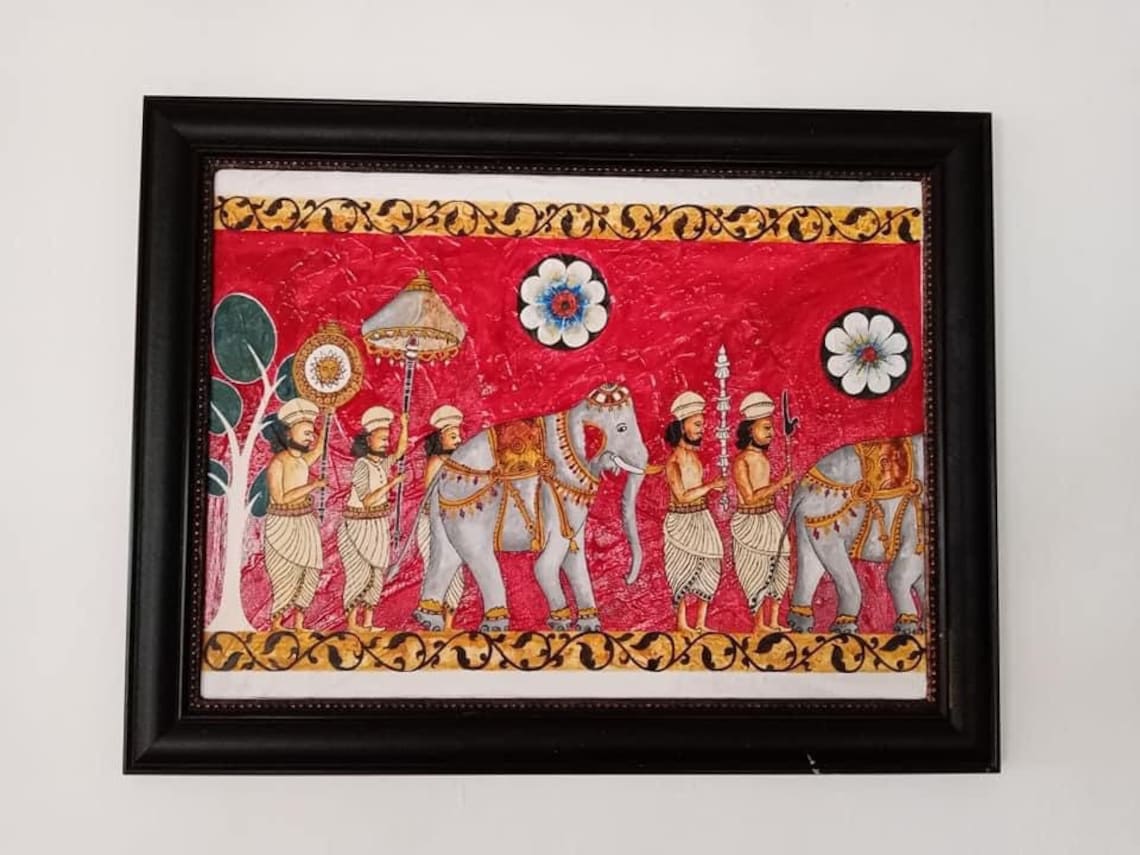 Sri lankan traditional wall art wall painting .wall decor Etsy
