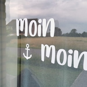 Moin Moin / lettering window/ decoration/ window picture