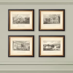 LONDON Set of 4 Prints Reproductions Antique Engravings Neutral Decor Classic Decor Architecture Vintage Art England Classic Wall Art