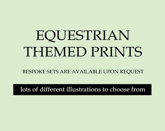 EQUESTRIAN PRINTS Any Number of 8x10'' Prints Horse Prints Set Antique Prints Reproductions Classic Decor English Thoroughbred Horse