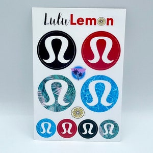 Lululemon Vinyl Sticker Sheet Decal | lulu | Laptop sticker | decal | VSCO stickers | waterproof