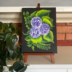 One Stroke Flower Painting Handmade, original acrylic painting, realistic detail & bright vibrant color