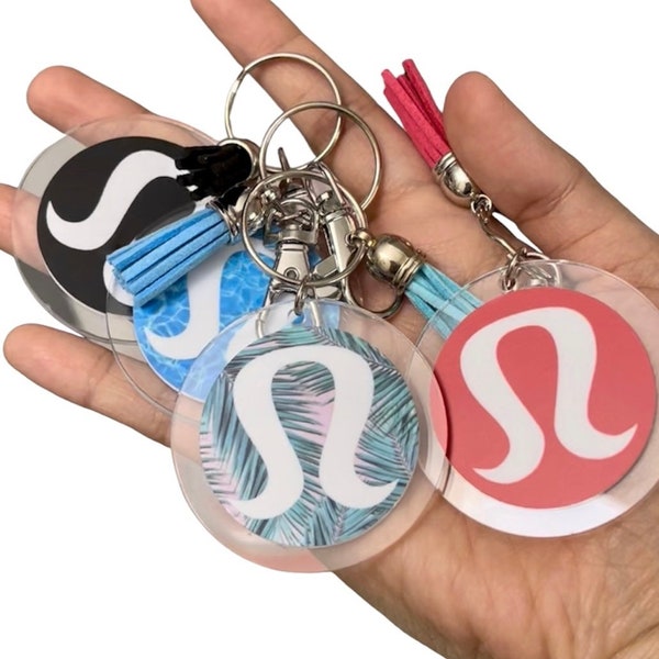 Lululemon Pink Keychain Etsy
