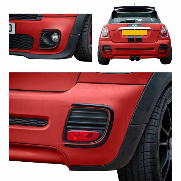 Mini R56 Cooper S JCW John Cooper Works Corner Bumper Grill Vinyl Decals Stickers Stripes Genuine Hexis Suptac 7 - 10 year Vinyl