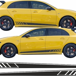 Fits: Mercedes A45 S AMG edition 1 2020 onwards side Stripes Genuine Hexis Vinyl Decals Limited Offer