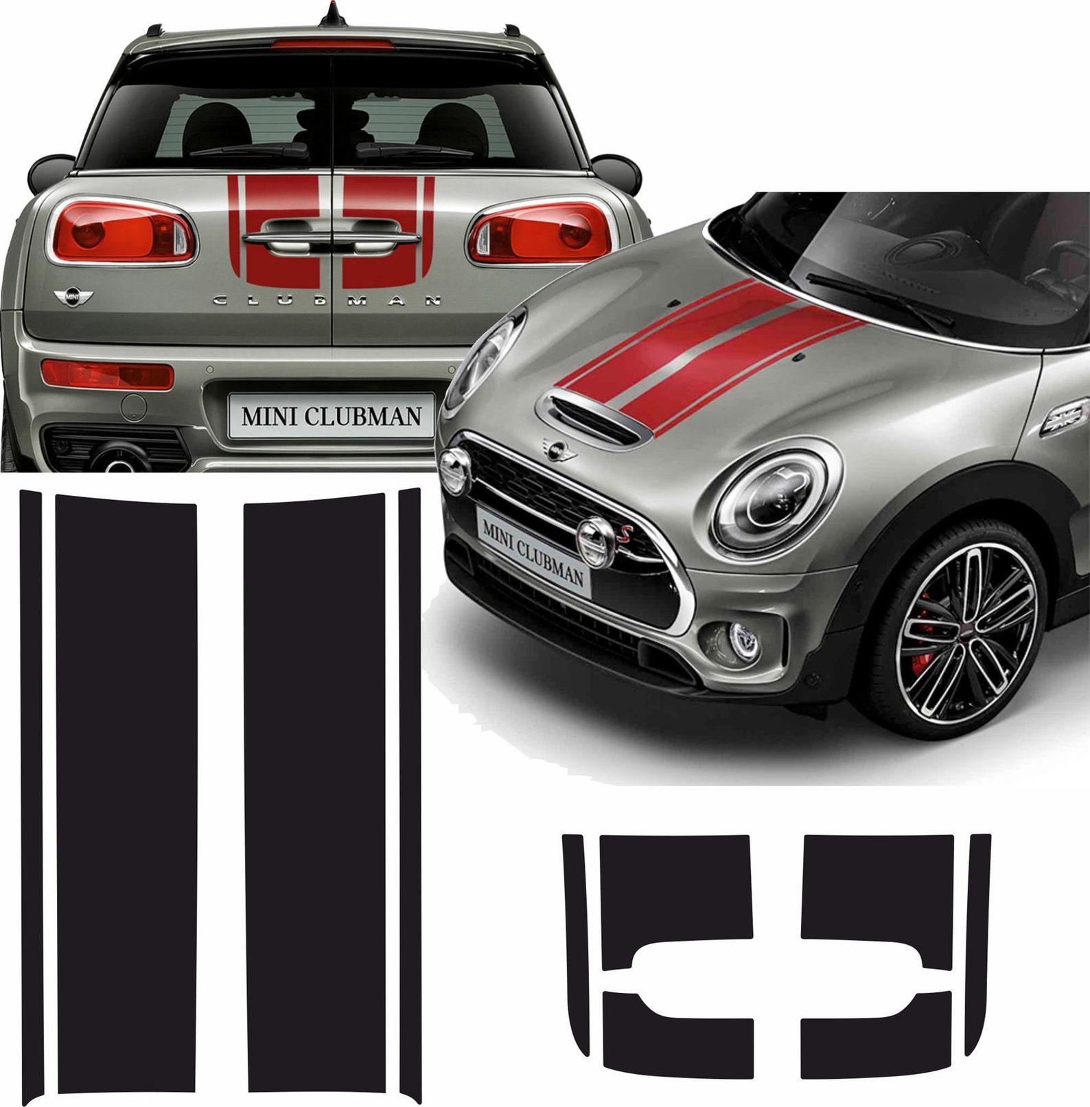 Mini F54 Clubman Cooper S Rear & Stripes / Stickers Etsy