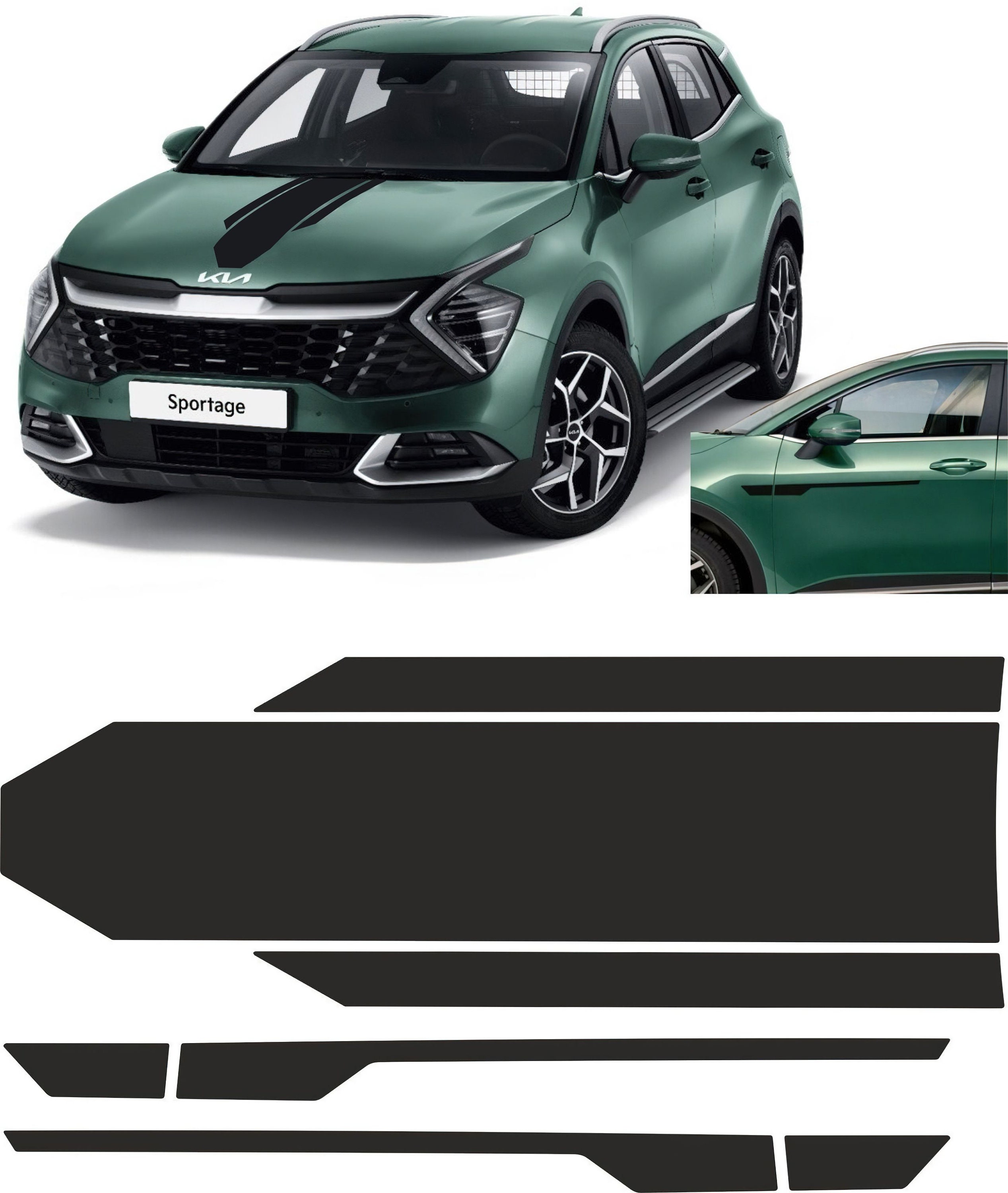 Kia Sportage 2022 Onwards and Side Stripes / Stickers Etsy