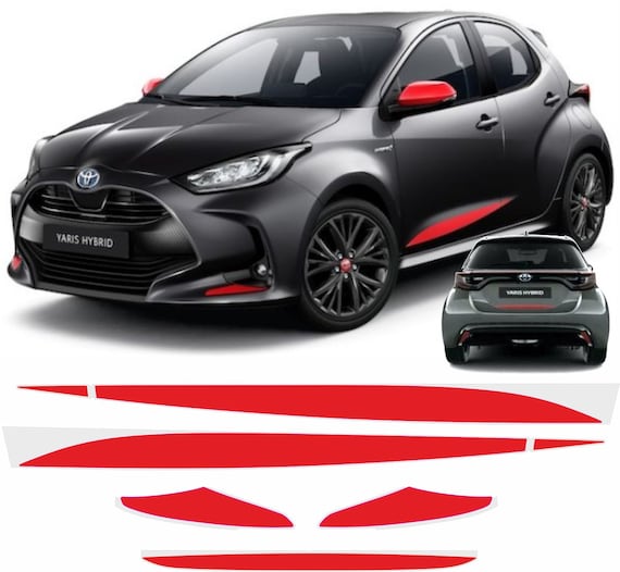 Toyota Yaris Hybrid 2020 in poi Flare Pack Stripes / Adesivi dimensioni e  specifiche esatte corrette come parti originali Hexis Suptac 7 10 anni  Vinile -  Italia