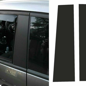 Fiat 595 500 Abarth Carbon Fibre  Pillars and Mirror Trim x6 part Decal Stickers Vinyl overlays BUBBLE FREE