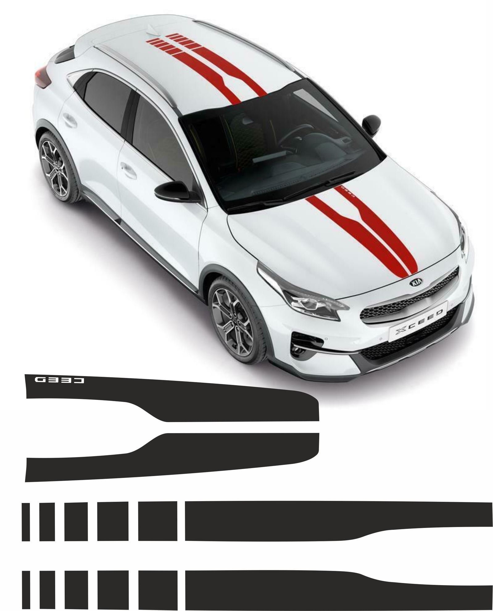 Kia Xceed 2020 Onwards Over the Top Stripes Decals Stickers -  Canada