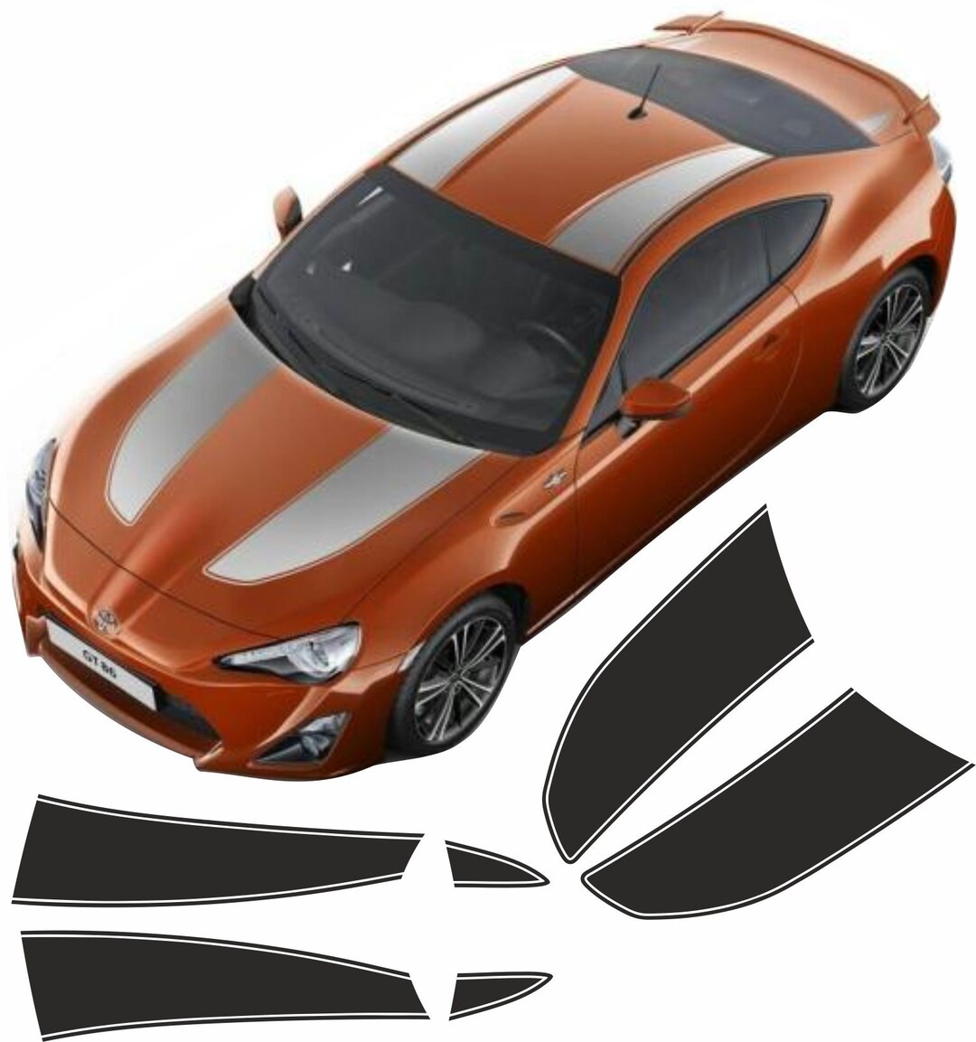Toyota GT86 2016 Present OTT Over the Top Stripes Exact Factory Format