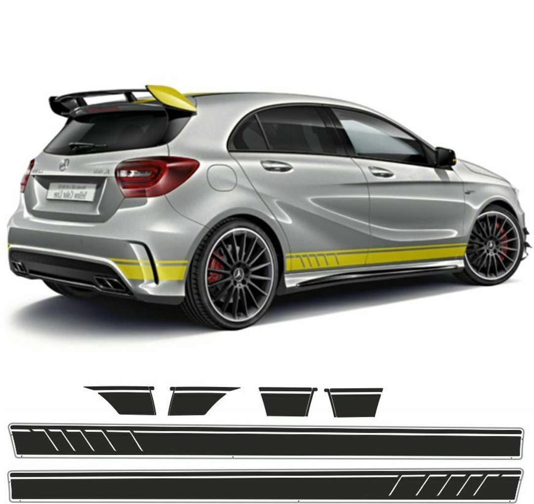 Passend für: Mercedes A45 DER EDITION 1 Seitenstreifen genaue OE Spec Echte  Hexis Vinyl Aufkleber Limitiertes Angebot - .de