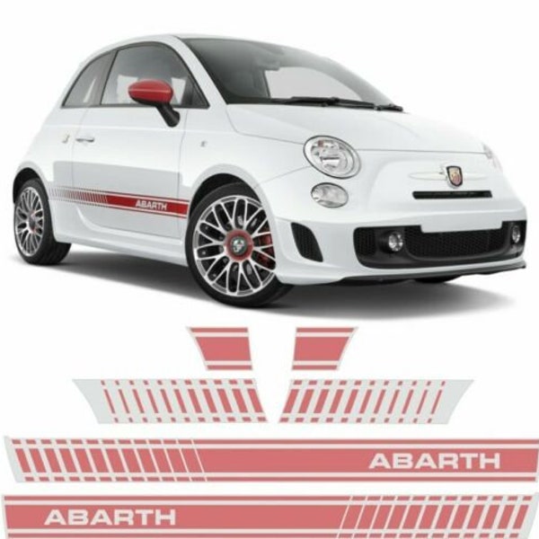 Fiat 500 595 Abarth side Stripes Stickers exact correct size as Genuine parts Hexis Suptac 7 - 10 year Vinyl