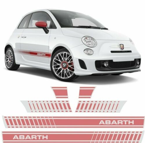 Fiat 500 595 Abarth side Stripes Stickers exact correct size as Genuine  parts Hexis Suptac 7 - 10 year Vinyl