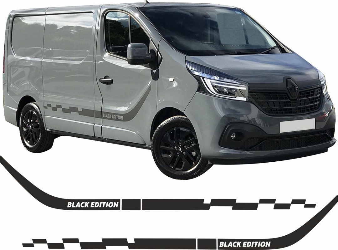 Fits Renault Trafic Black Edition EXACT FATORY FIT side Stripes / Stickers Genuine Hexis Vinyl