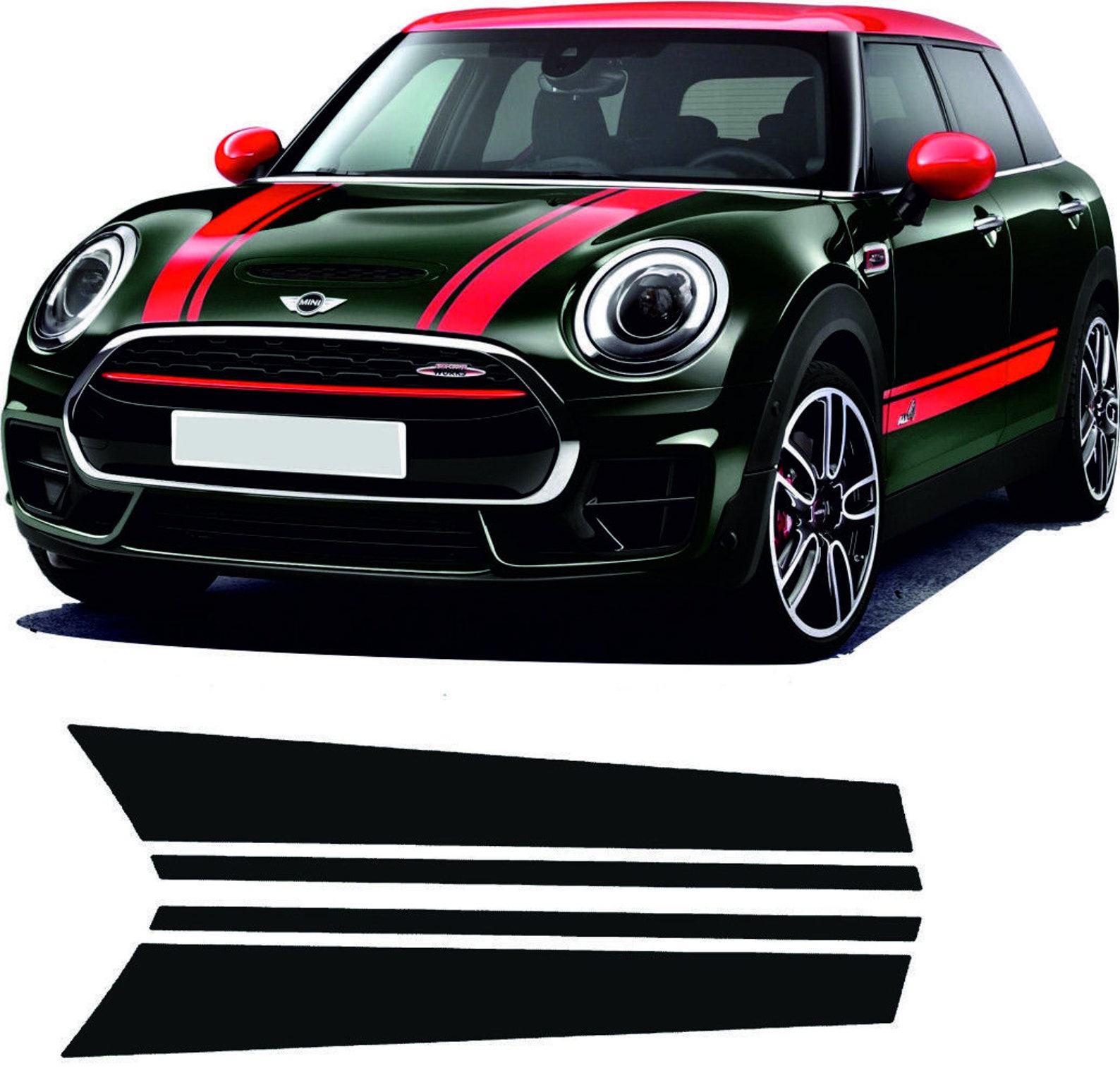 Mini F54 Clubman Cooper S JCW All4 Stripes / Stickers Exact Factory Size and Spec Genuine