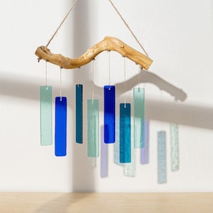 Stained Glass Wind Chime For Window Decor Boho Farmhouse Style F67