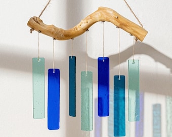 Stained Glass Wind Chime For Window Decor Boho Farmhouse Style F67