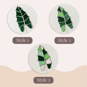 Glass Green Leaf, Garden Gift Ideas, Plant Suncatcher, Monstera Decor, Garden Gifts Unique, Window Decor, Monstera Stain Glass F34 image 2