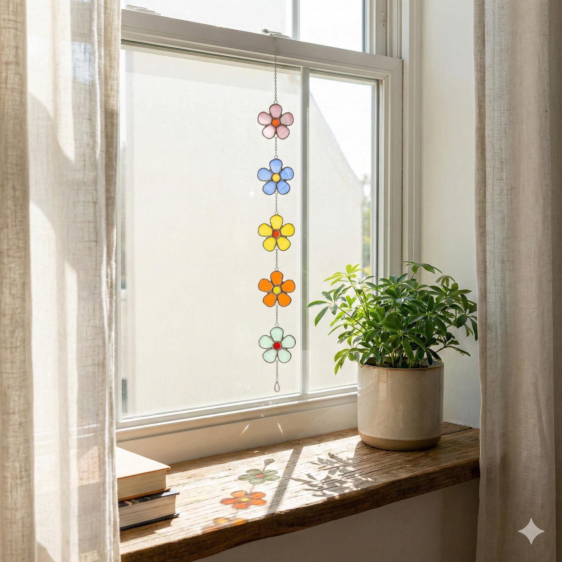 Window Garland Spring Glass Flower Garland for Window and Light Reflection F95 - Etsy