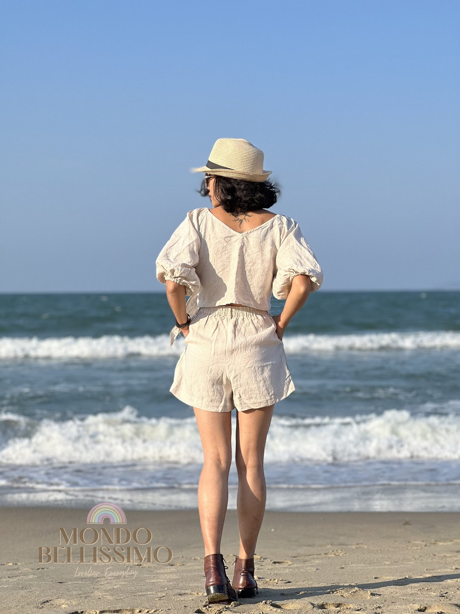 Tie Front Linen Crop Top White Linen Top Custom Linen Etsy