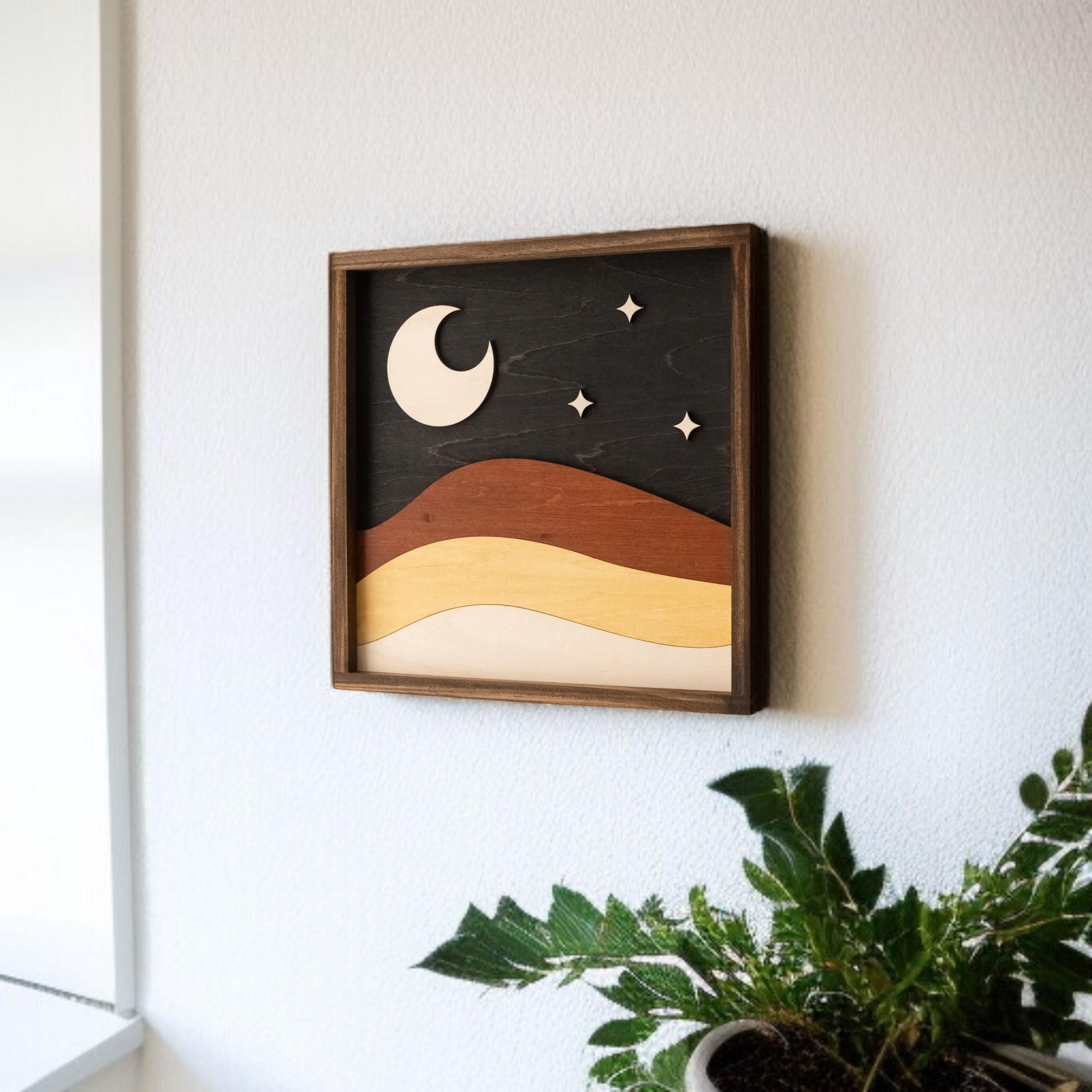 Sun and Moon Wooden Wall Art for Boho and Modern Home Decor Y56 - Etsy