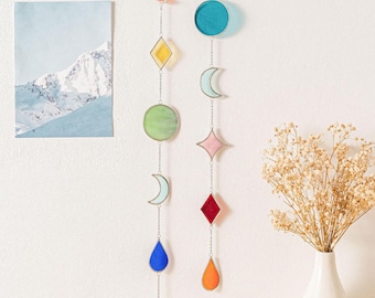 Colorful Stained Glass Hanging Art for Window and Wall Decoration Q21