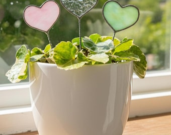 Estaca de jardín en forma de corazón – Decoración vegetal con vitrales F44