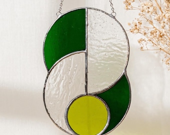 Suncatcher Stained Glass Wall Hanging For Bright Boho Home Decor F85