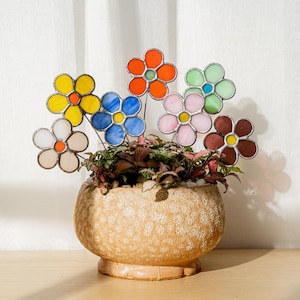 Support de plante en verre teinté pour décoration de salon et de chambre à coucher F39