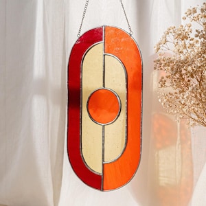 Capteur de soleil en verre pour décoration géométrique contemporaine de fenêtre F60