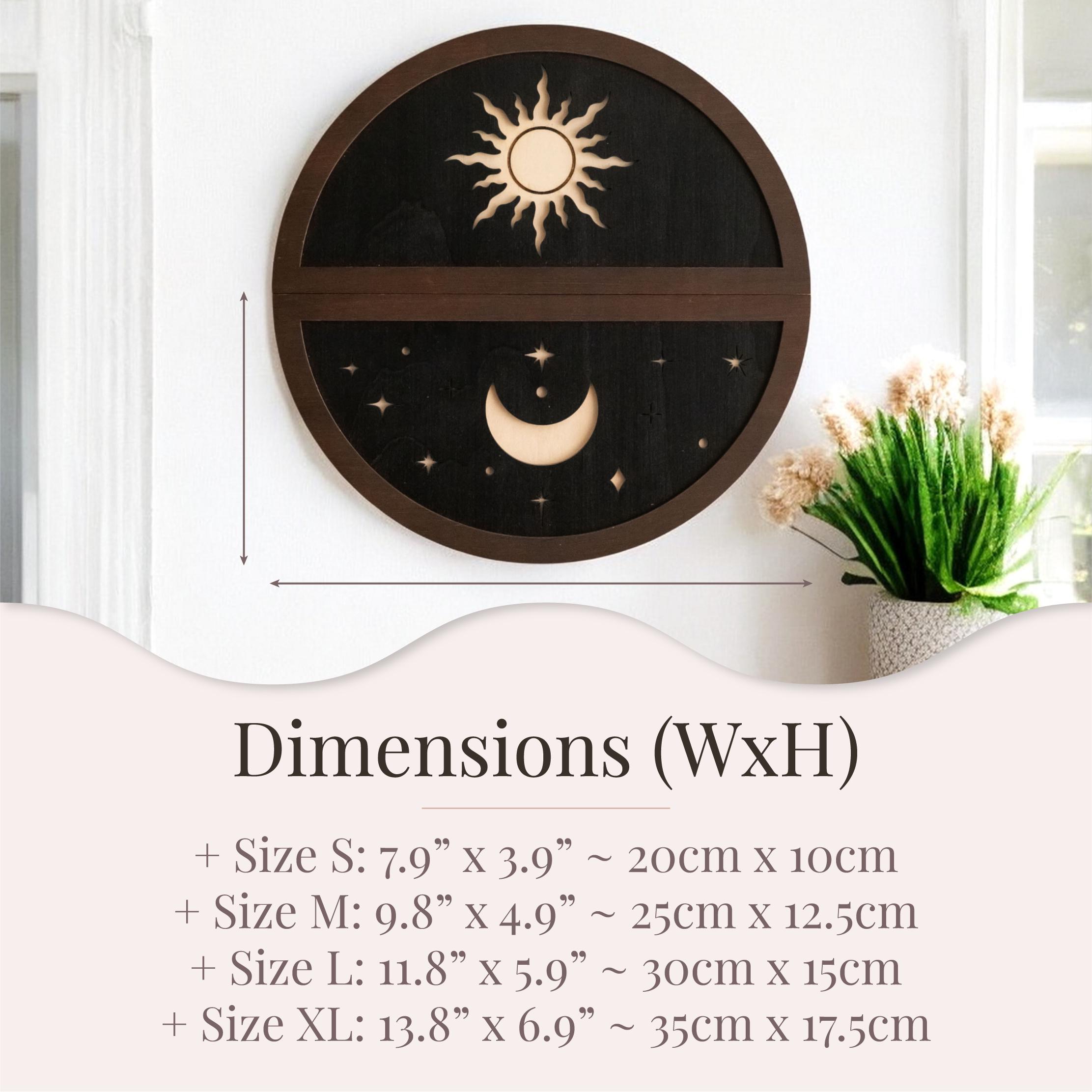 Wood Wall Art, Sun Moon Set, Minimalist Wall Art, Bohemian Home Decor ...