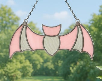 Halloween Fensterdekoration - Bunte Fledermaus Suncatcher Deko