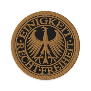 German Einigkeit, Recht, Freiheit Gestickte Aufnäher