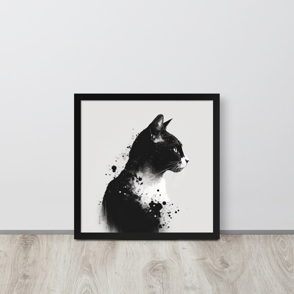 Minimalistische Katzen Illustration zum Selbstdrucken (Digitales Produkt)