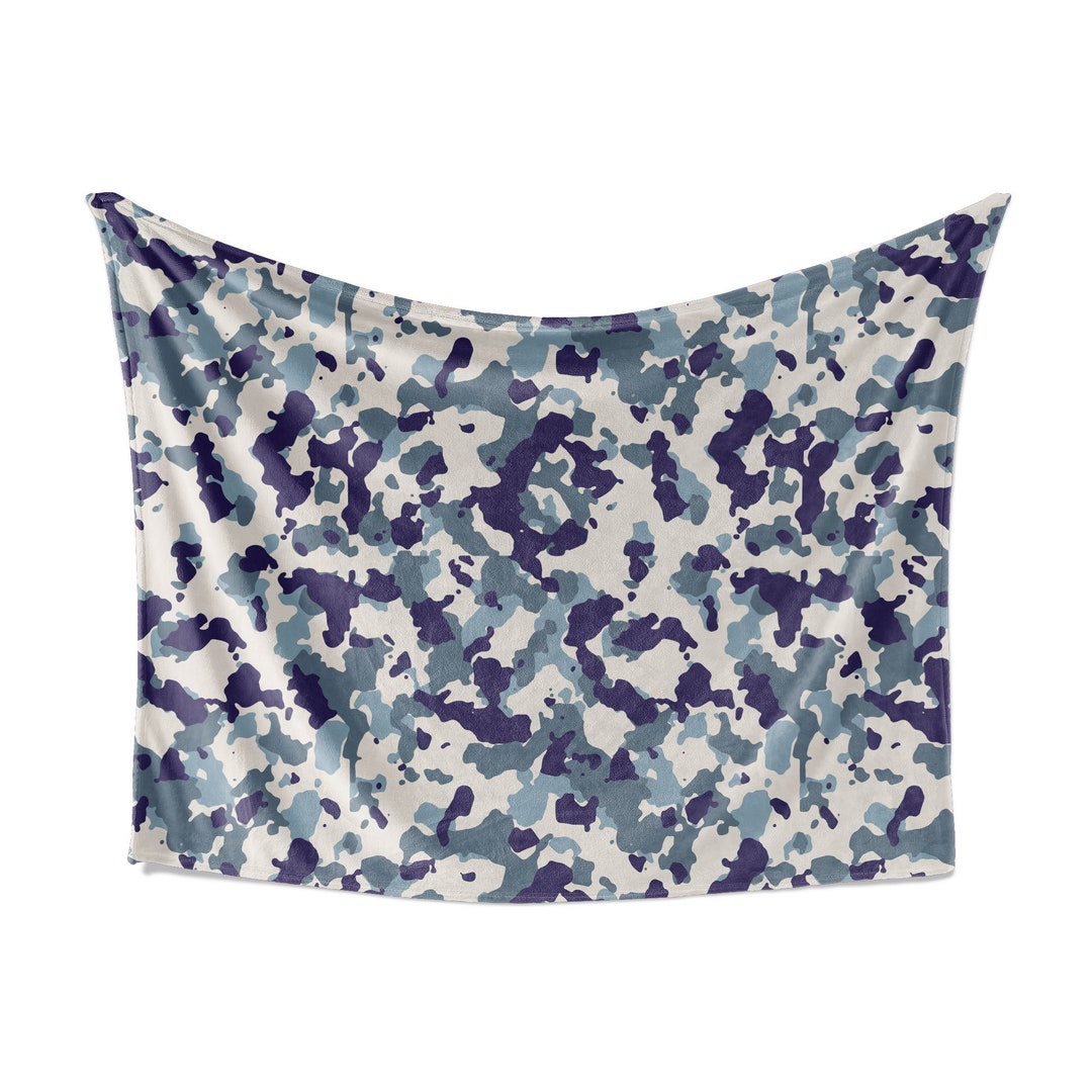 Navy Camo Blanket, Three Sizes Available, 30x40,50x60,60x80. Etsy
