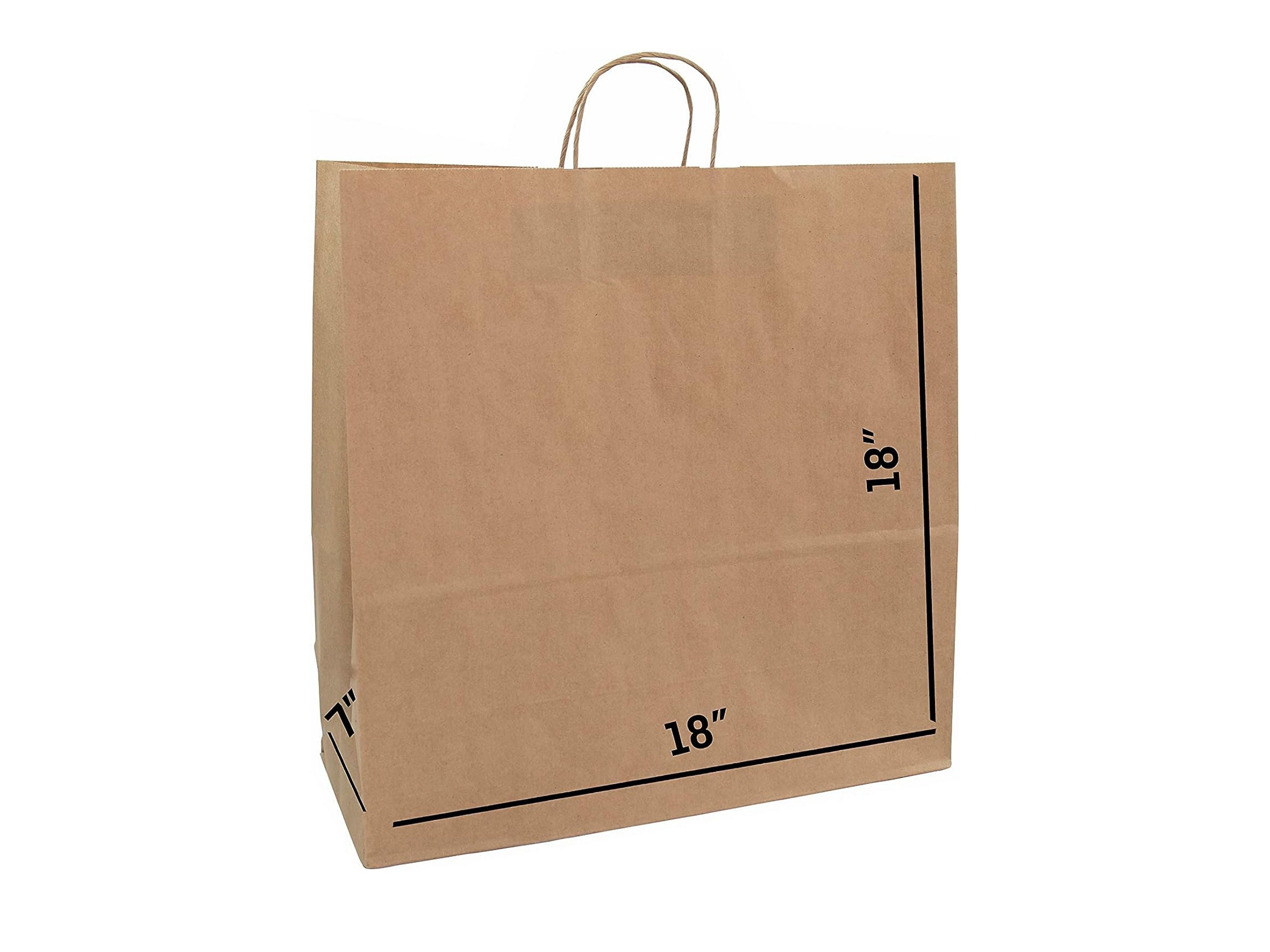 Large Brown Kraft Paper Bags With Twisted Handles (18x7x18) - Etsy