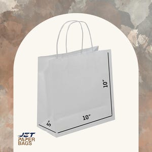 White Kraft Paper Bags with Twisted Handles (10x5x10)